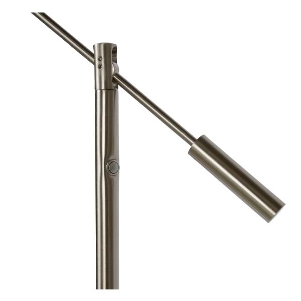 Lucide ANSELMO - Floor reading lamp - Ø 25 cm - LED Dim. - 1x9W 3000K - Satin Chrome - detail 3